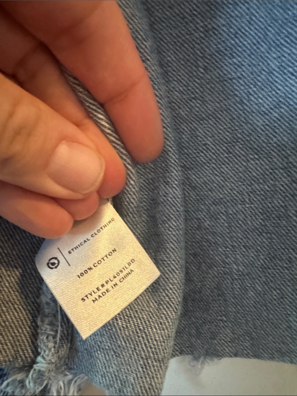 PTCL Light Blue Cropped Bandana-Print Denim Jacket - Picture 3 of 6